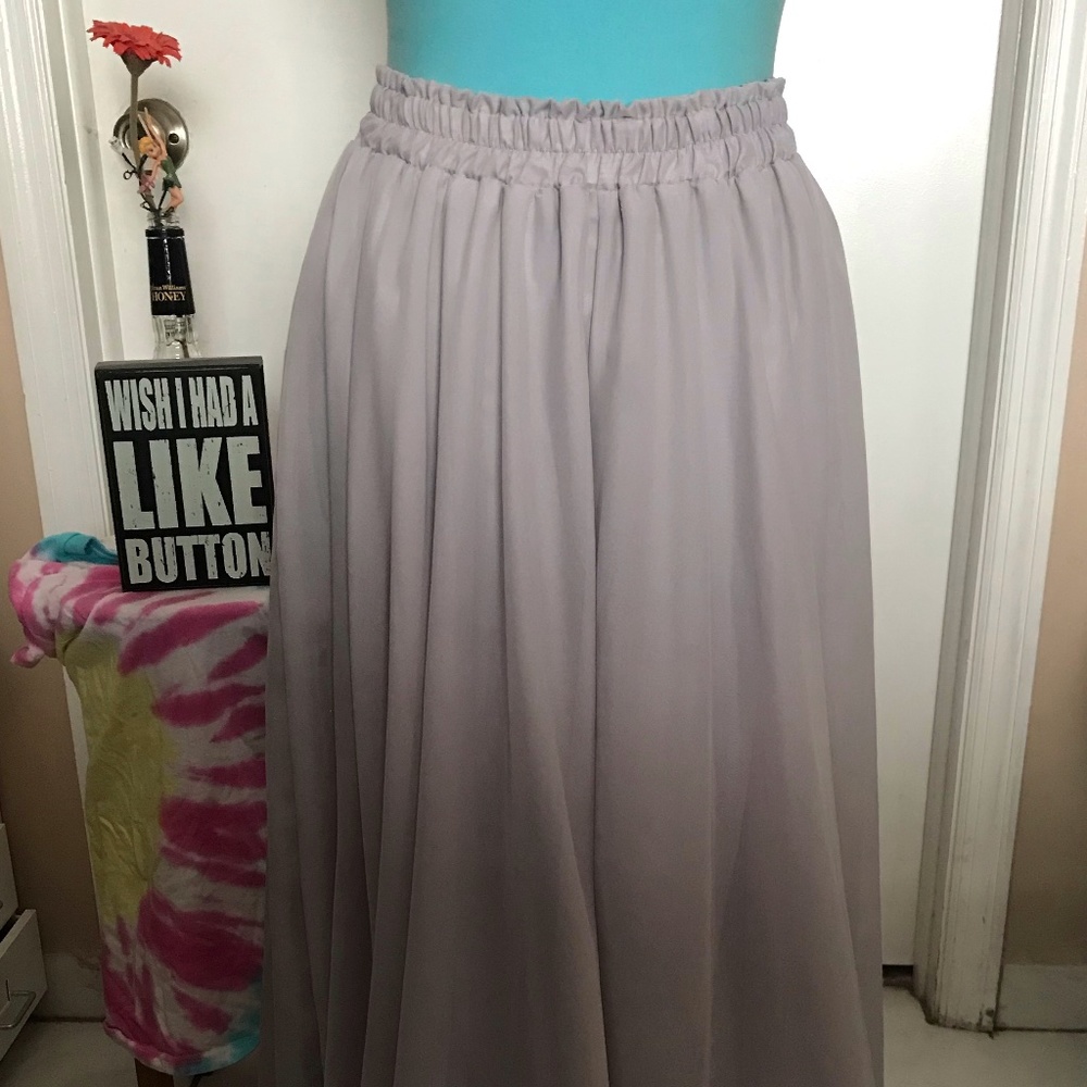 Christina Love Long Maxi Gray Skirt Size L